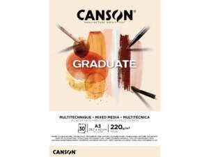 Canson Скечблок А3 - Жолт Тониран Микс Медиа (220г)