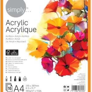Simply Скечблок А4 - Акрил (190г)