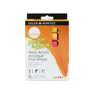 Сет акрилни бои Simply neon 6х12мл.
