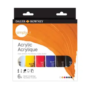 Сет акрилни бои Simply 6х75мл.