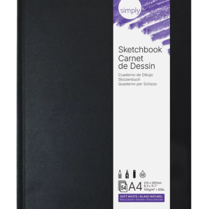 Simply Скицник А4 Тврд Повез - Бел 100г